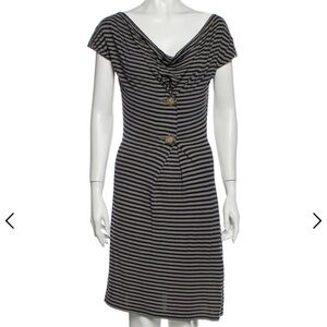 Vintage Vivienne Westwood Anglomania Striped Cowl Neck Dress